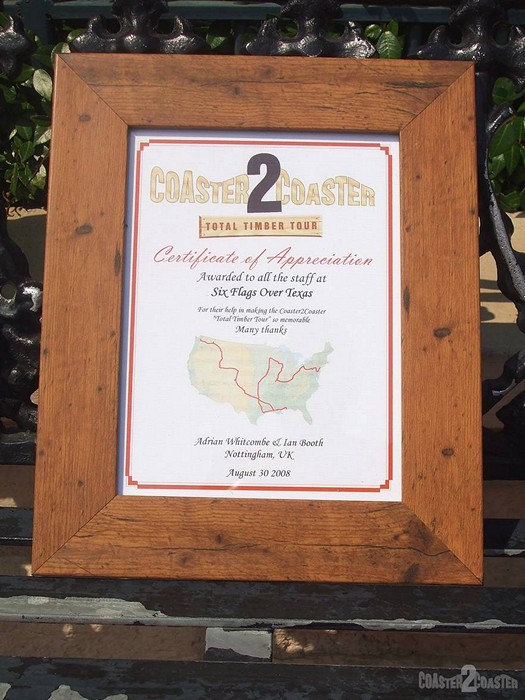 Tour Certificate