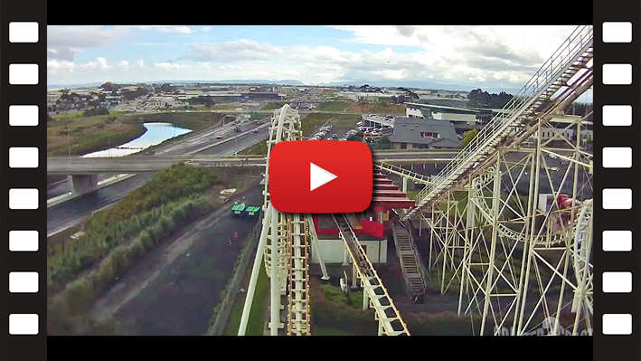 Rainbow's End Corkscrew Coaster POV Video